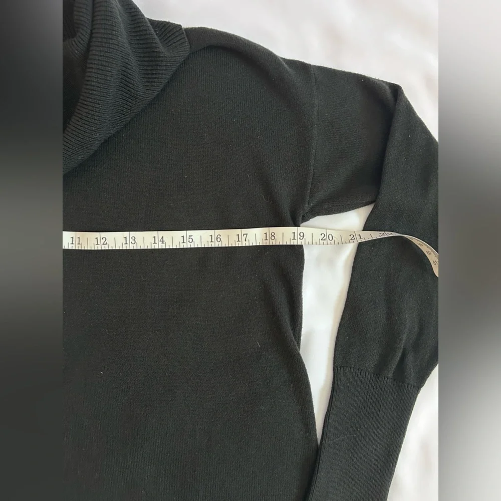 Ann Taylor LOFT Black Cowl Neck Sweater Tunic Length Size Small